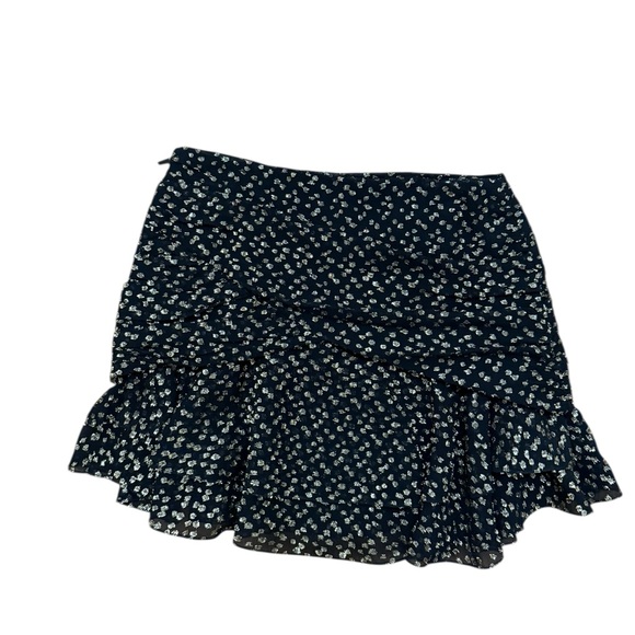 Saint Laurent Black and White Polka Dot Skirt - Picture 3 of 6